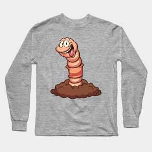 Worm Cartoon Long Sleeve T-Shirt